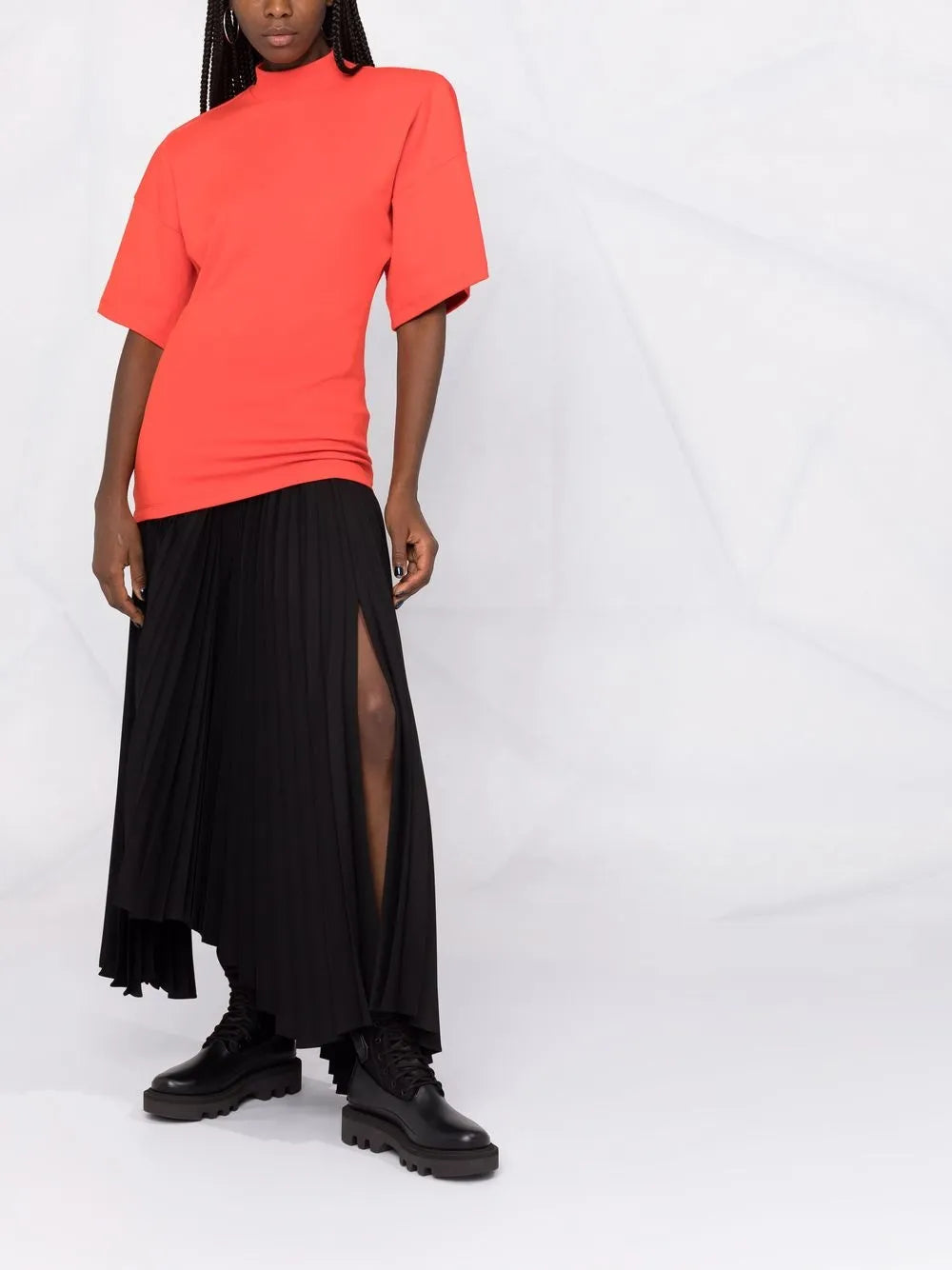 Mock-Neck Cotton Top