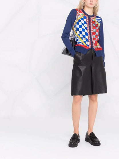 Carretto Button-Down Silk Cardigan