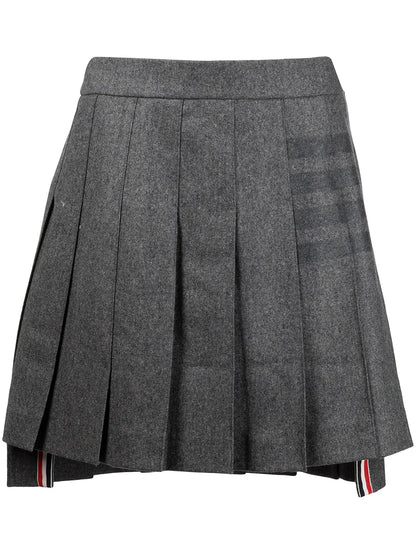 4-Bar Stripe Pleated Skirt