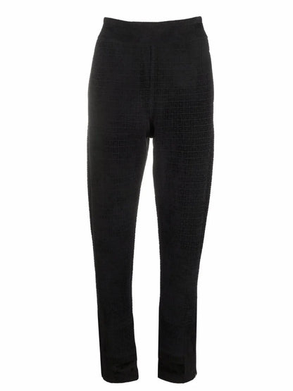 Monogram-Print Tapered Trousers