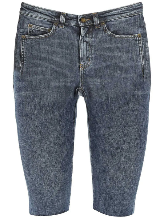 Knee-Length Denim Shorts