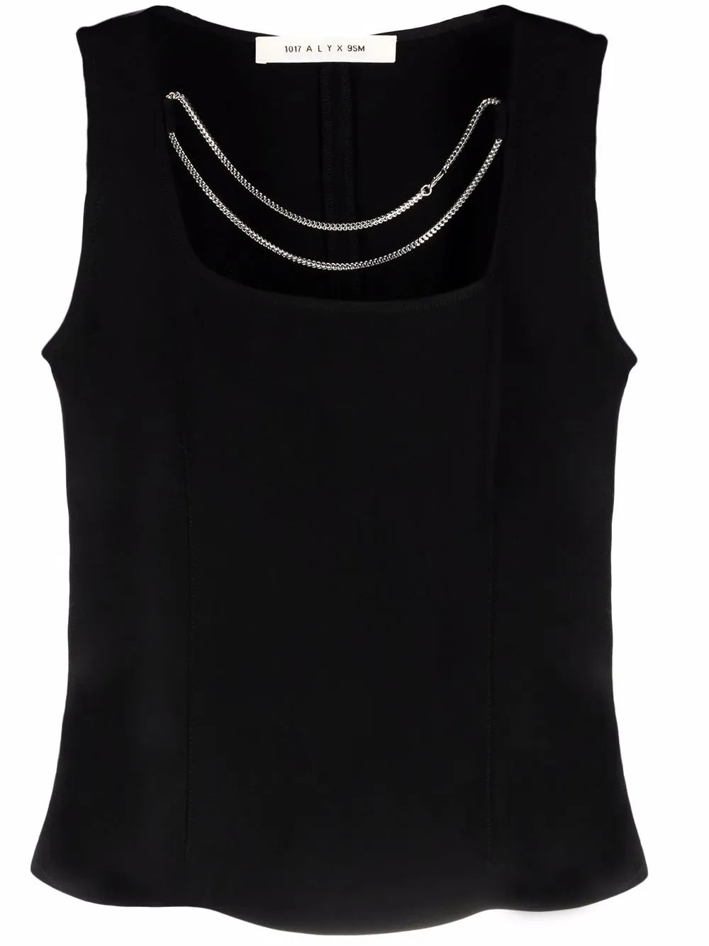 Chain-Detail Sleeveless Blouse