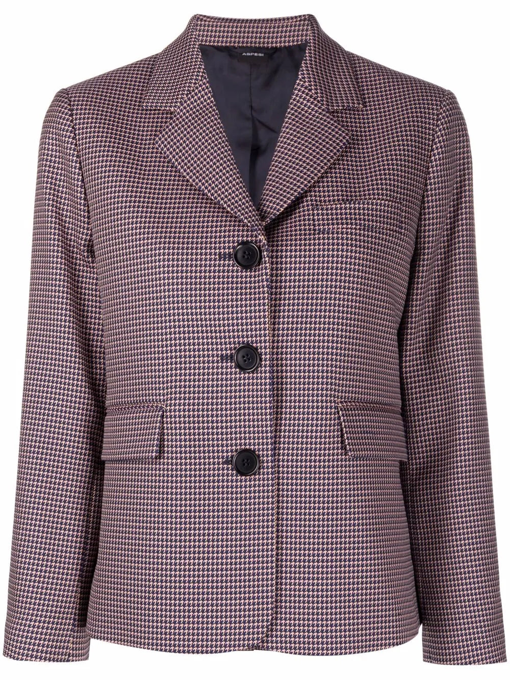 Houndstooth Print Blazer