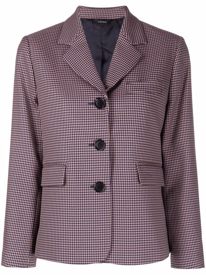 Houndstooth Print Blazer