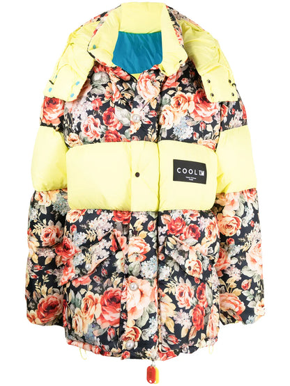Floral Print Puffer Jacket