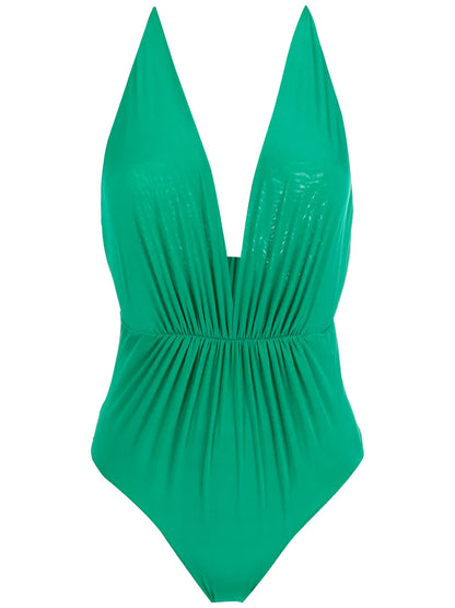 Clavert Plunging Back Swimsuit