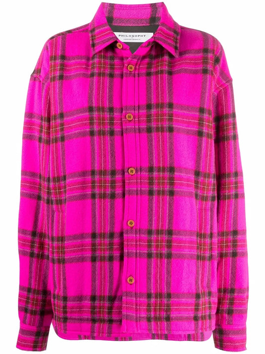 Check-Print Knitted Shirt
