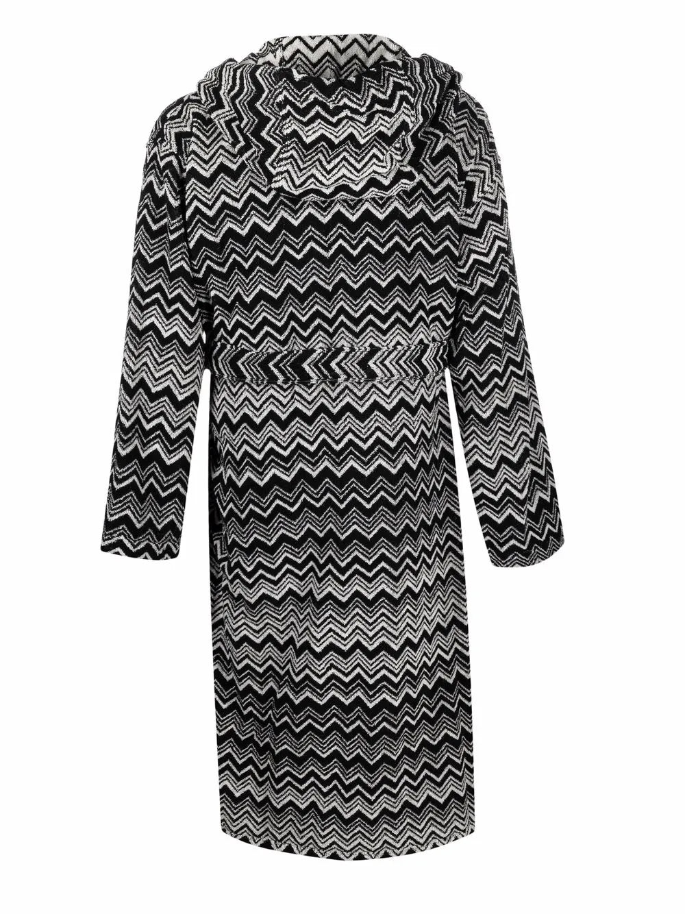 Zigzag Hooded Cotton Robe