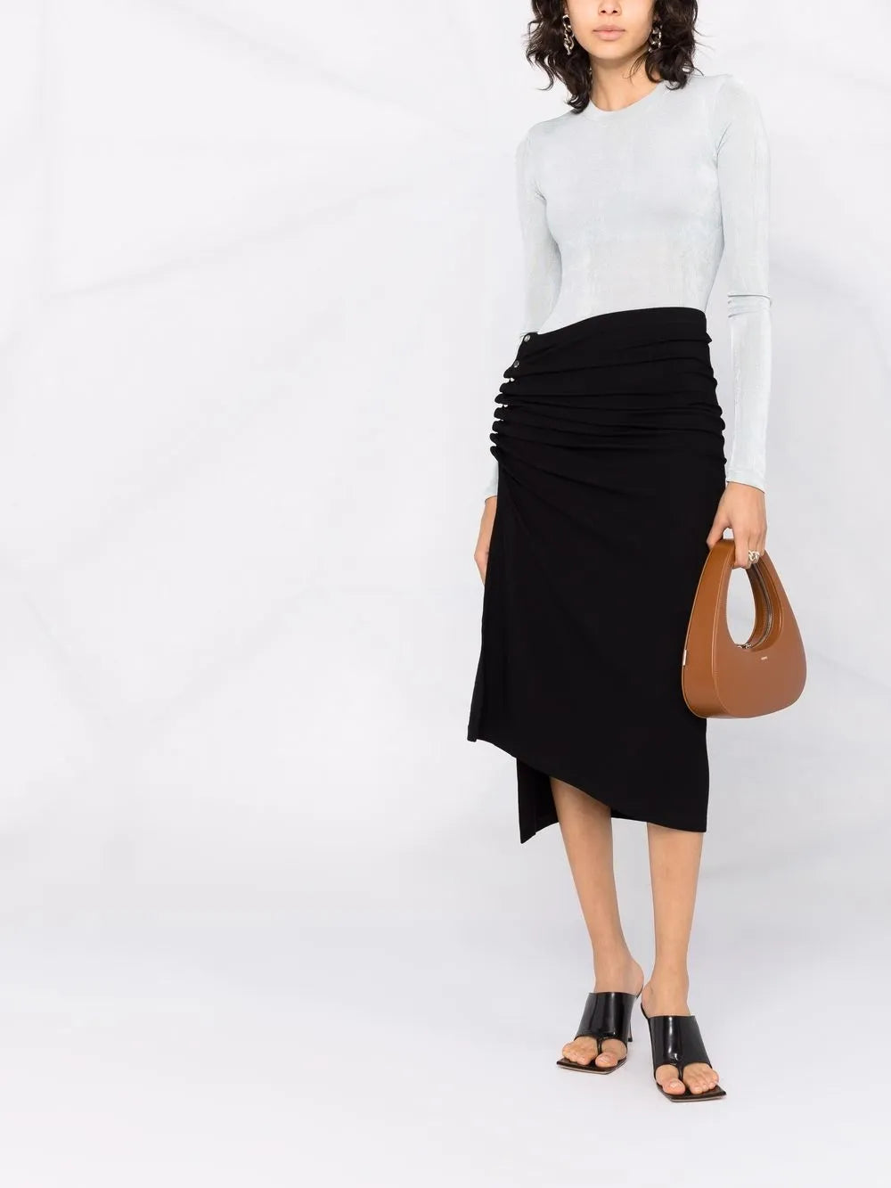 Asymmetric Midi Skirt