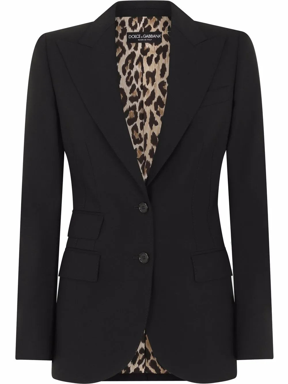 Peak-Lapel Single-Breasted Blazer