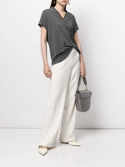 Cap-Sleeve Knitted Top