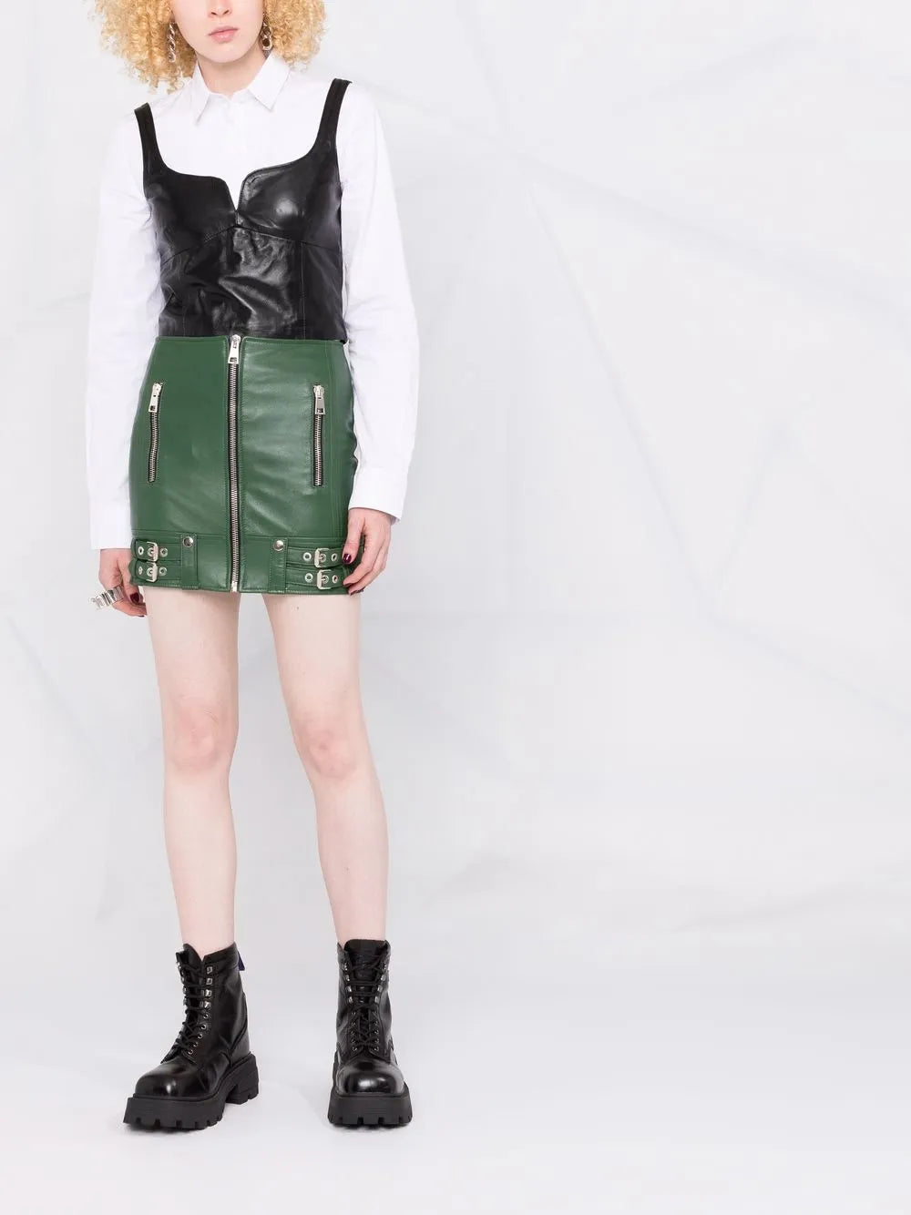 Cropped Leather Vest
