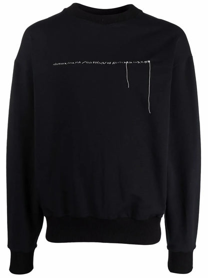 Contrast-Stitching Crewneck Sweatshirt