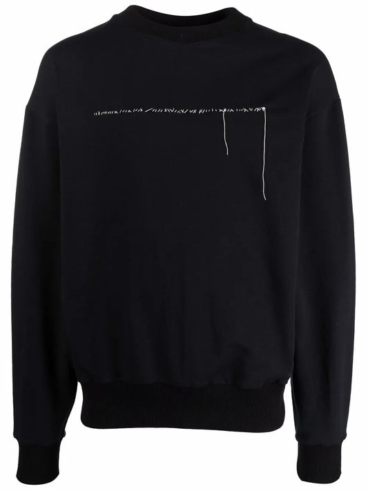 Contrast-Stitching Crewneck Sweatshirt