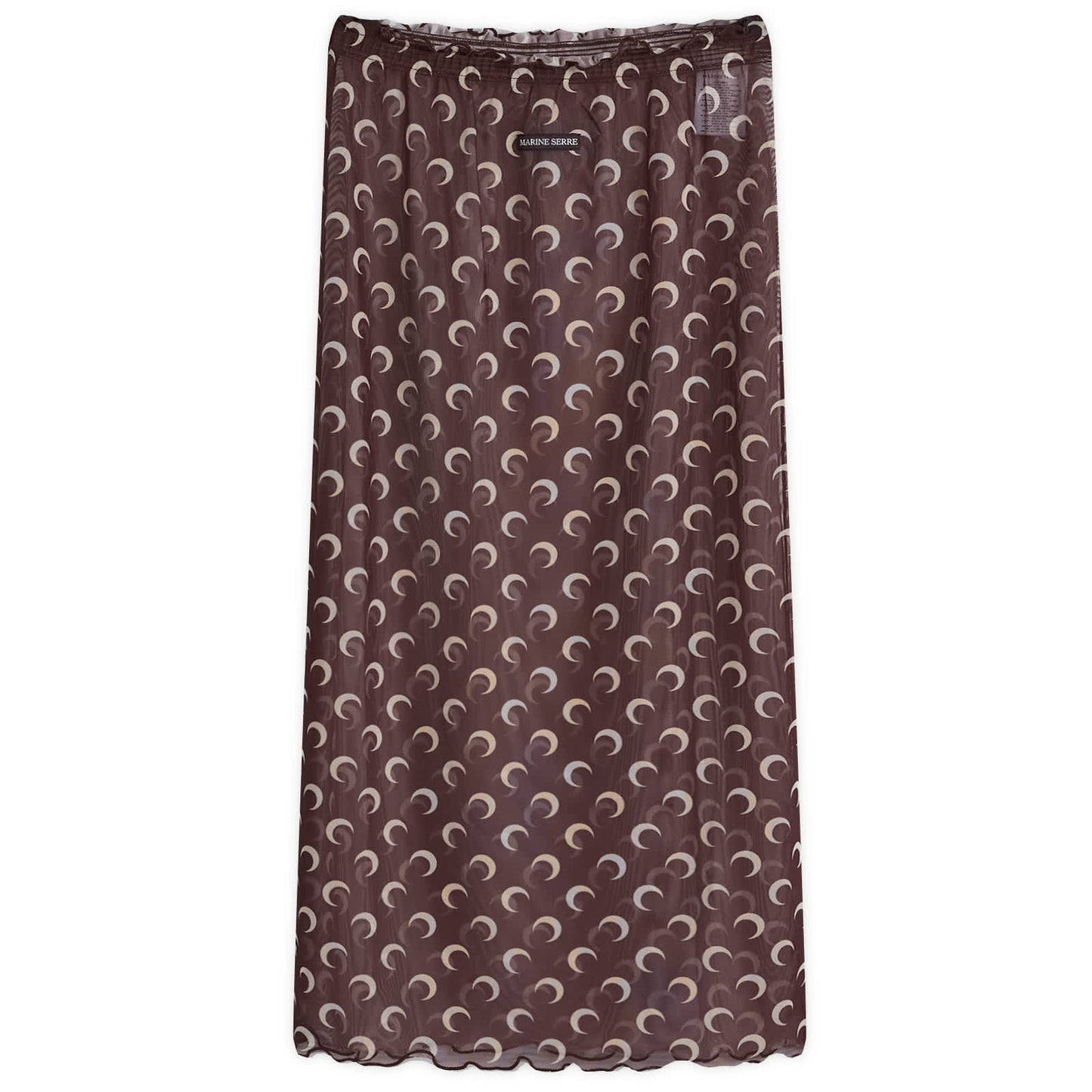 Moon Printed Mesh Midi Skirt