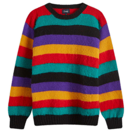 Striped Brushed Shetland Crew Jumper