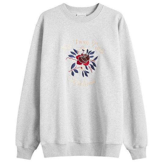 Flowers Slogan Crew Sweatshirt