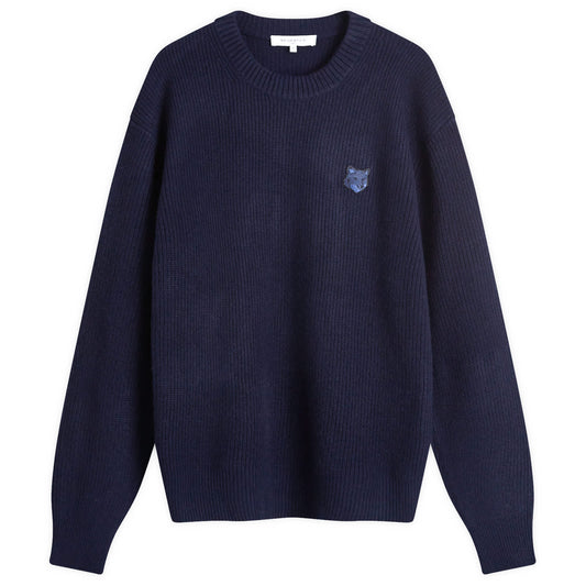 Bold Fox Head Patch Comfort Ribbed Jumper