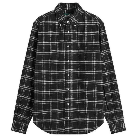 Button Down Slub Twill Check Shirt