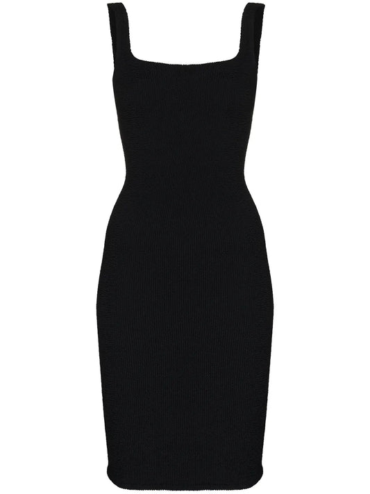 Seersucker Square Neck Mini Dress