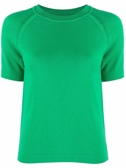 Short-Sleeve Cashmere Top