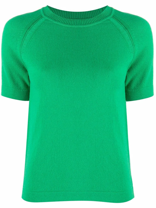 Short-Sleeve Cashmere Top
