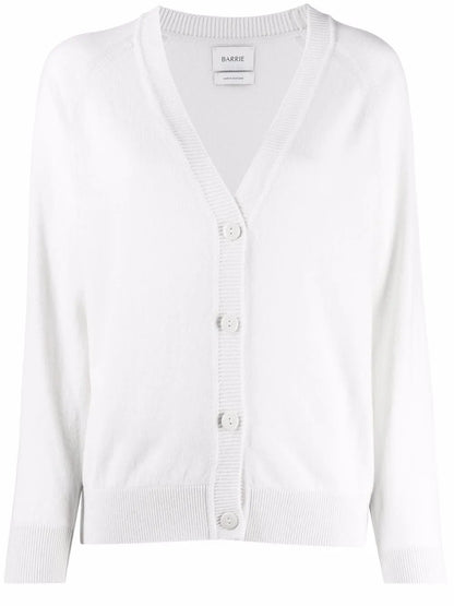 Rib-Trimmed Cashmere Cardigan