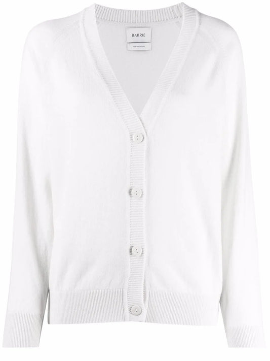 Rib-Trimmed Cashmere Cardigan