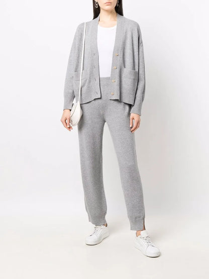 Tapered-Leg Cashmere Trousers