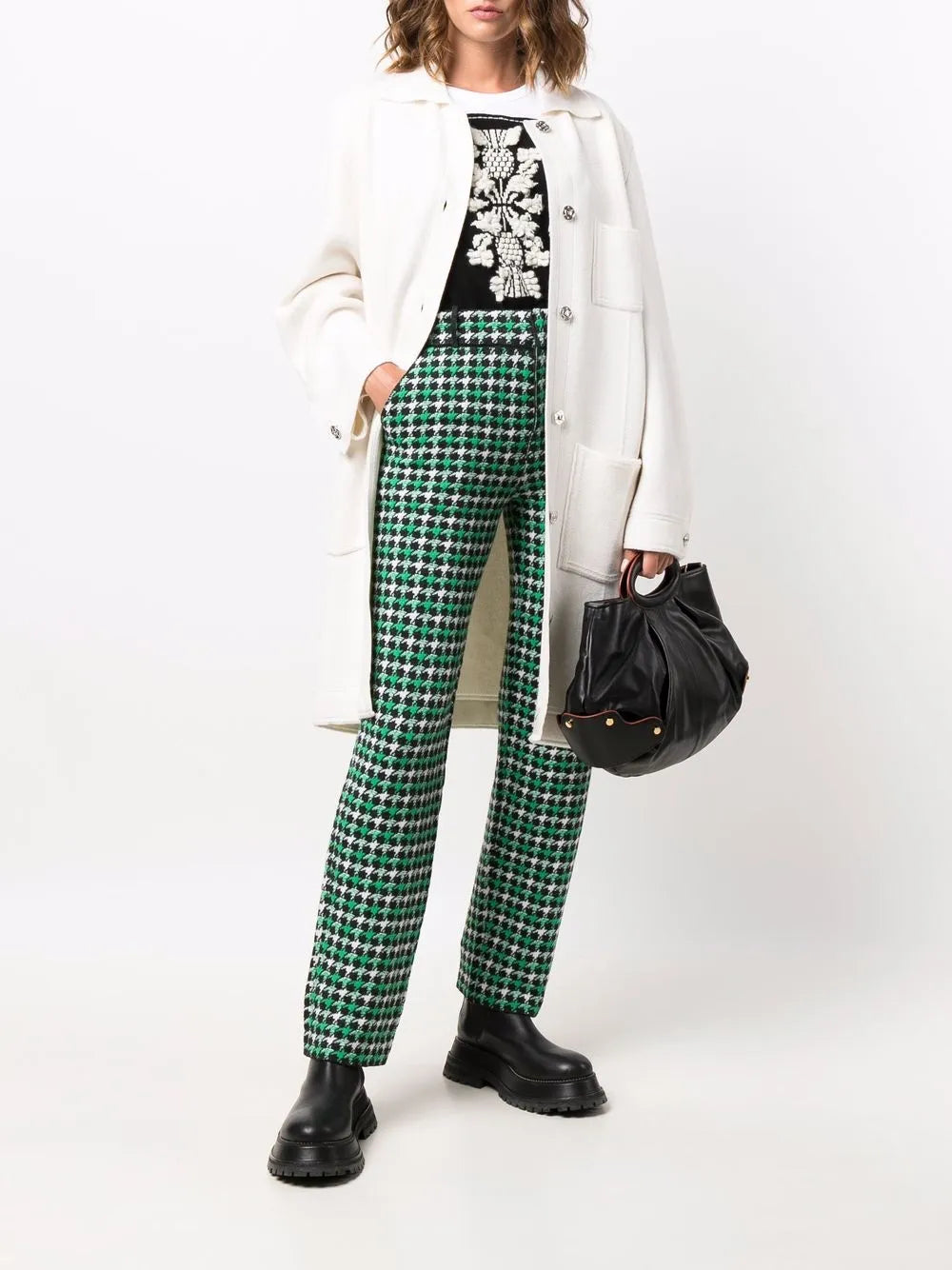 Single-Breasted Cashmere-Cotton Blend Coat