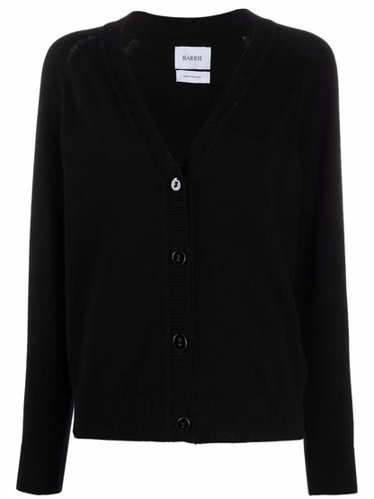 Rib-Trimmed Cashmere Cardigan