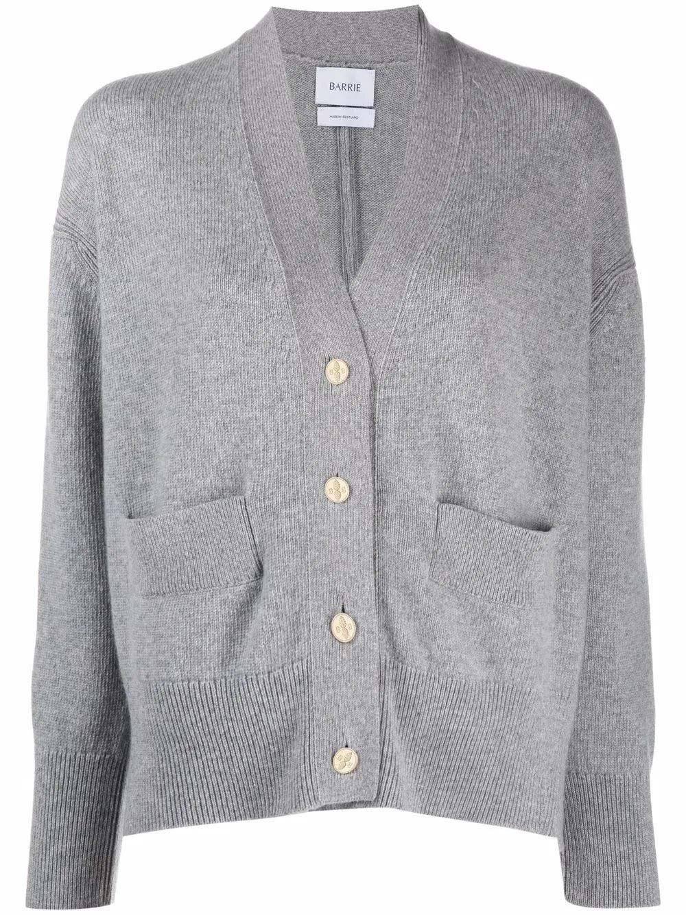 Rib-Detail Cashmere Cardigan