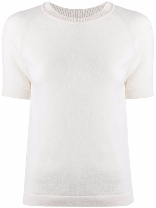 Short-Sleeve Cashmere Top