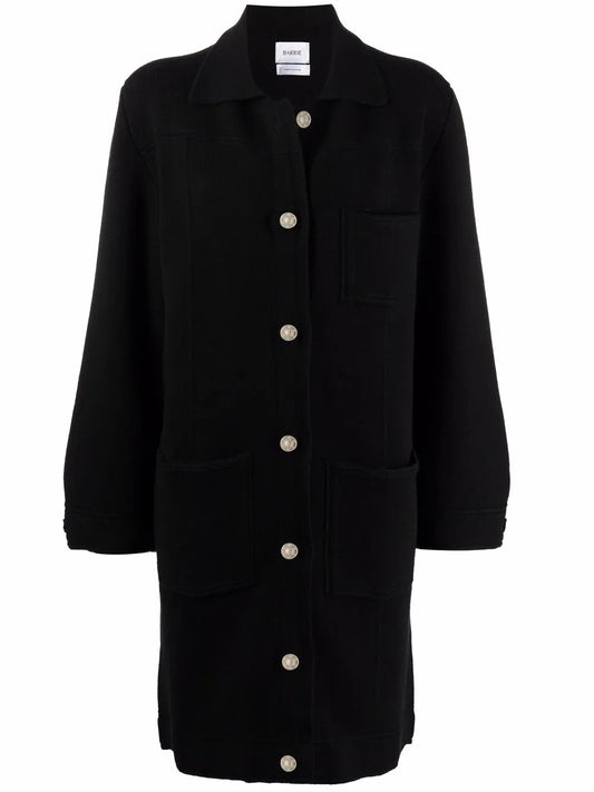 Single-Breasted Cashmere-Cotton Blend Coat