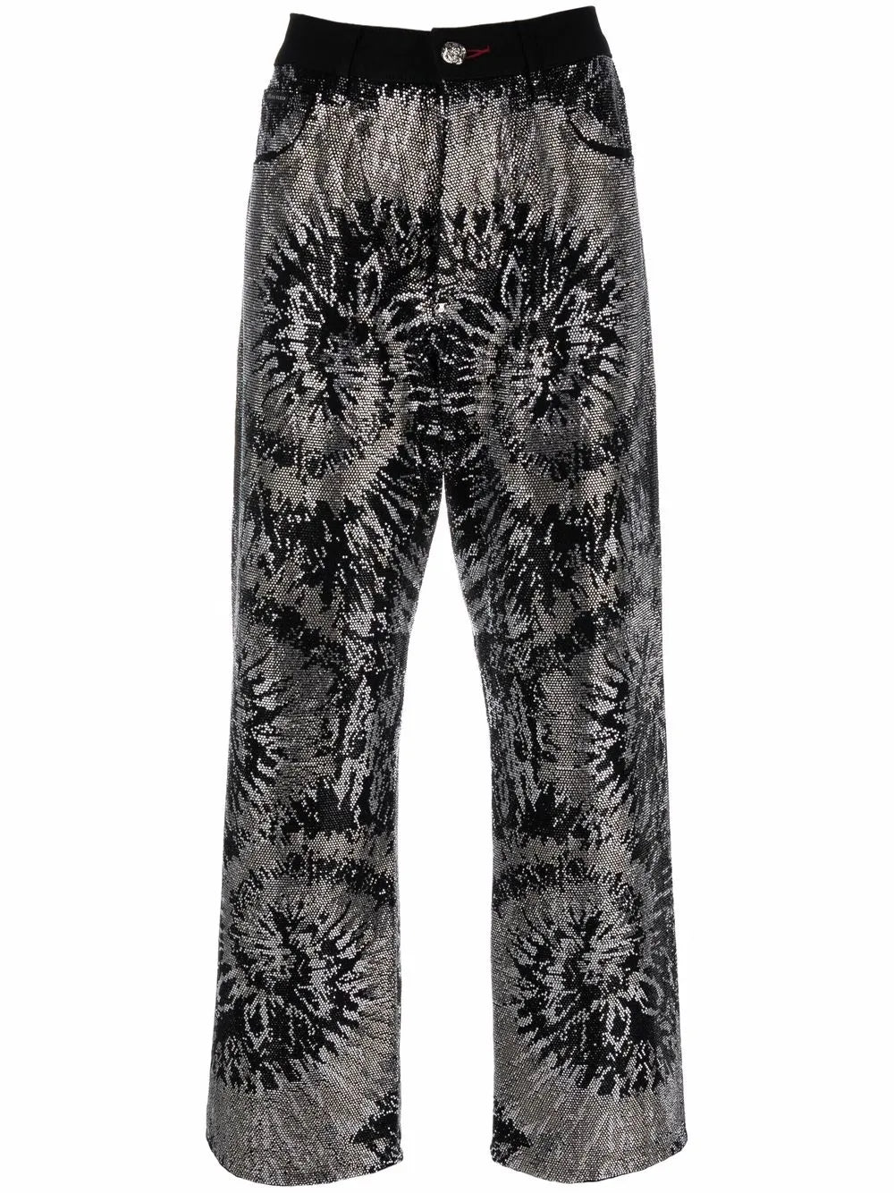 Embellished Wide-Leg Jeans