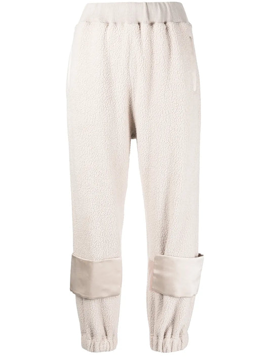 Textured Panel-Detail Track Pants