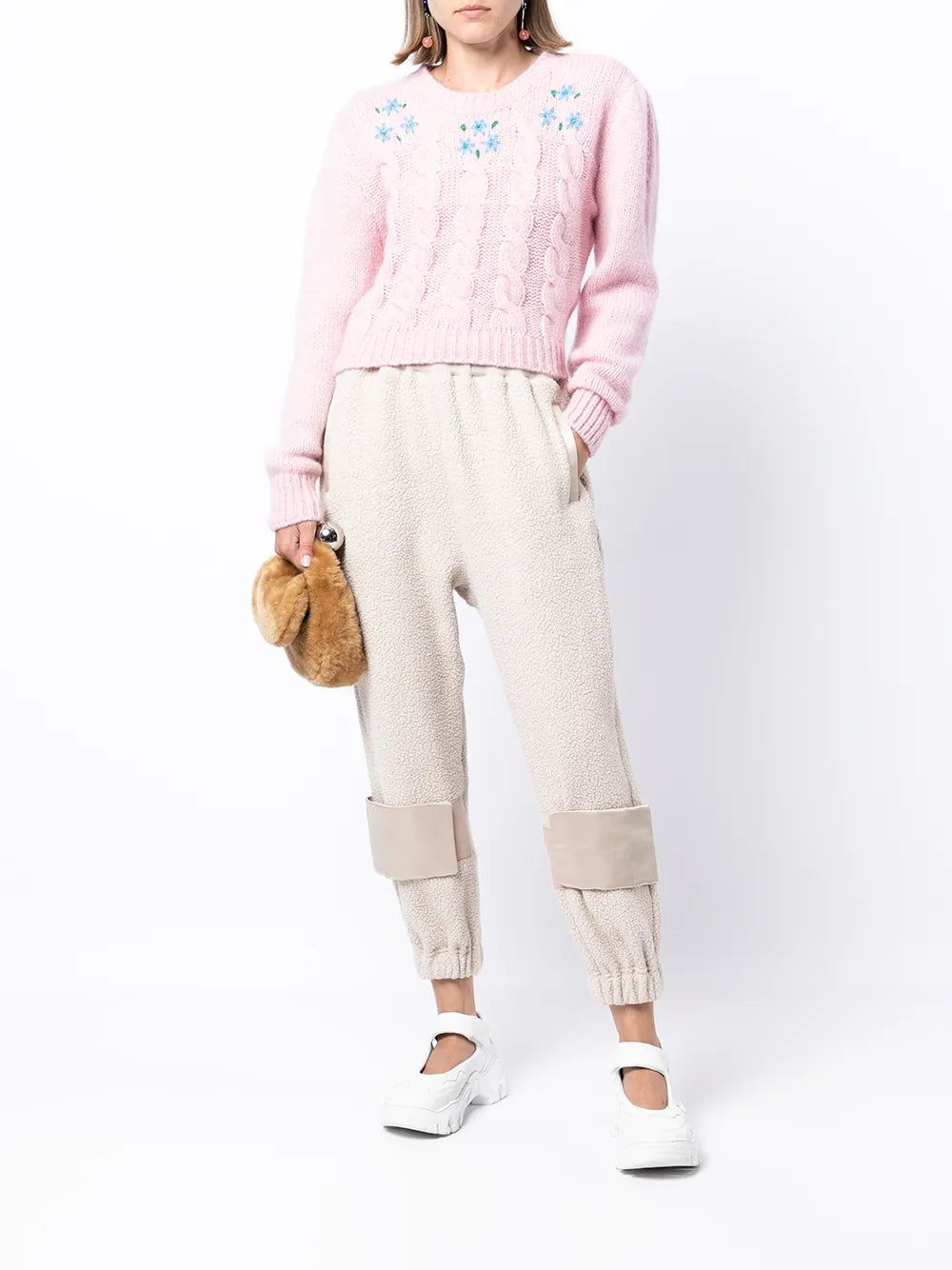Textured Panel-Detail Track Pants