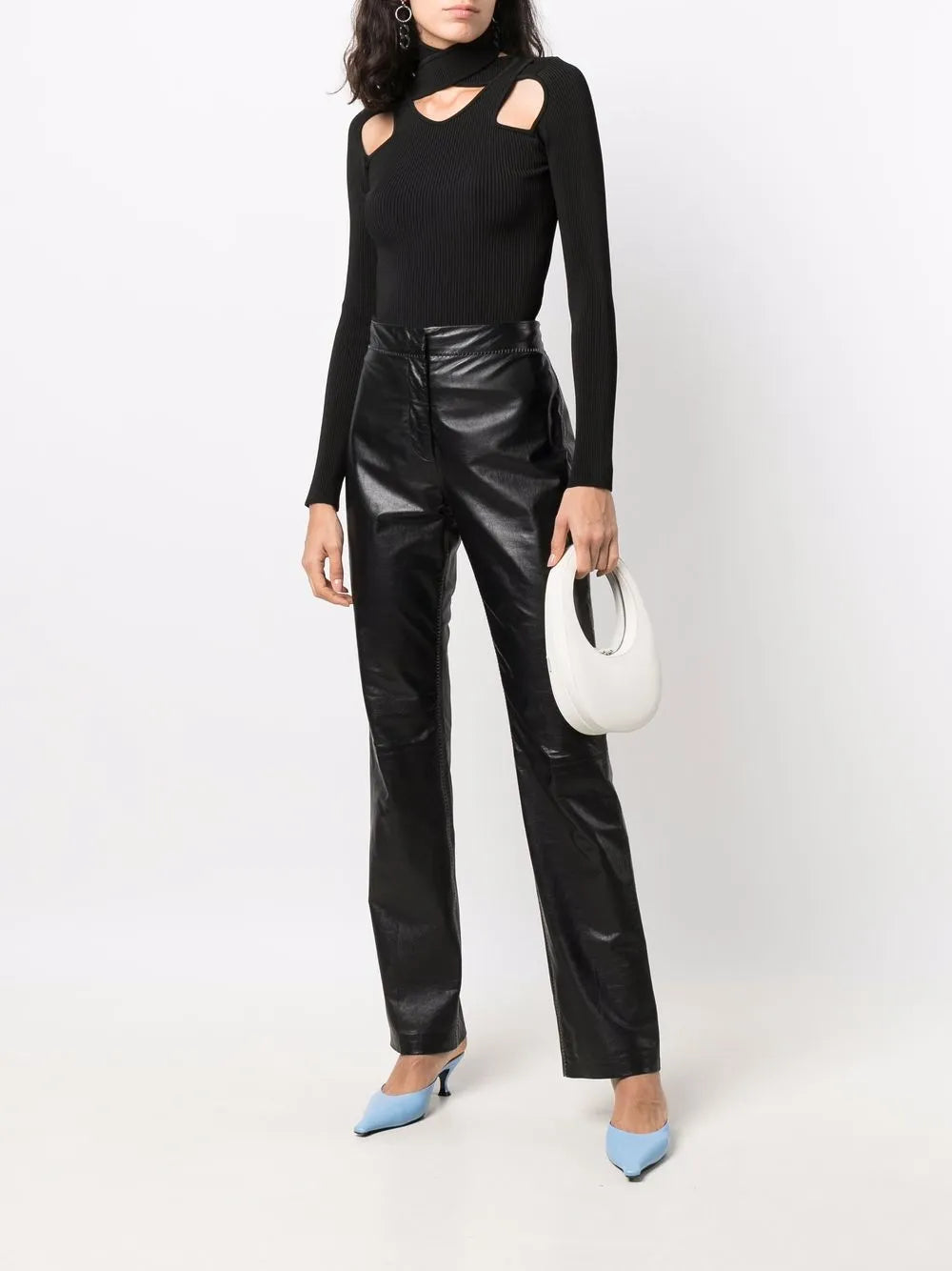 Cut-Out Ribbed Sweater