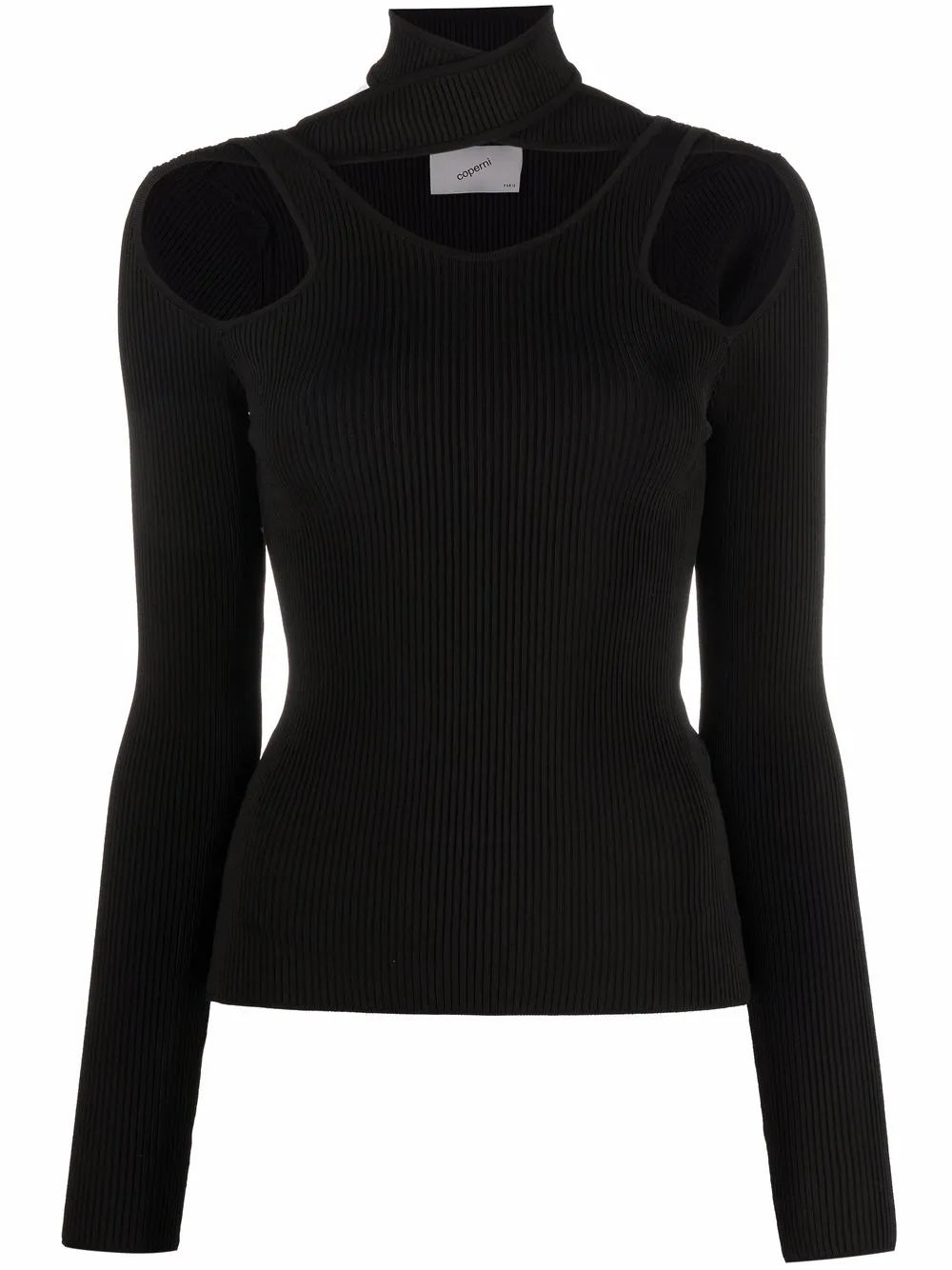 Cut-Out Ribbed Sweater