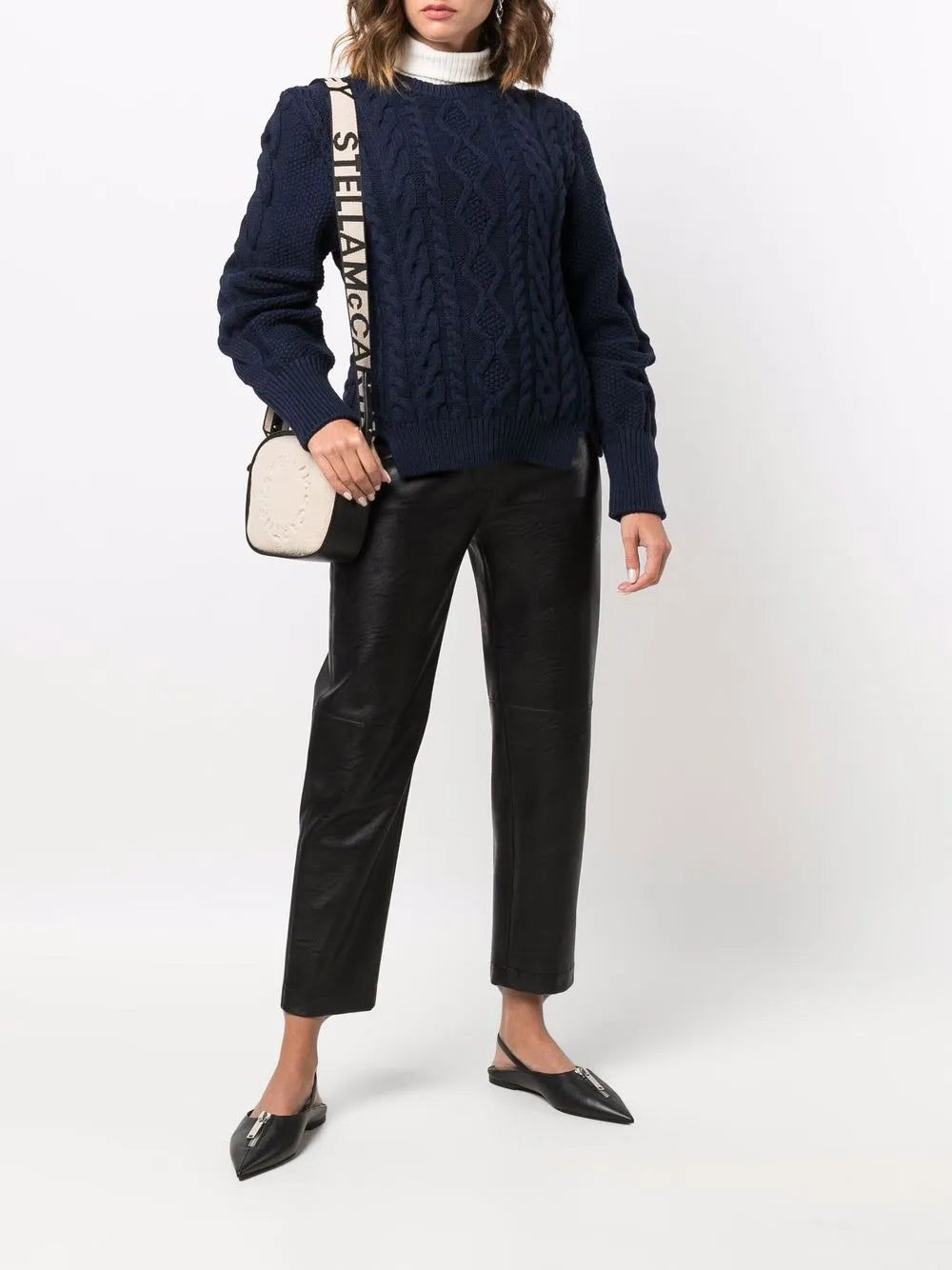 Long-Sleeve Cable-Knit Jumper