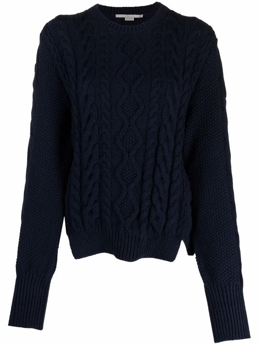 Long-Sleeve Cable-Knit Jumper