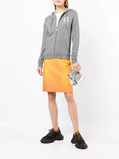 Logo-Print Zip-Up Hoodie