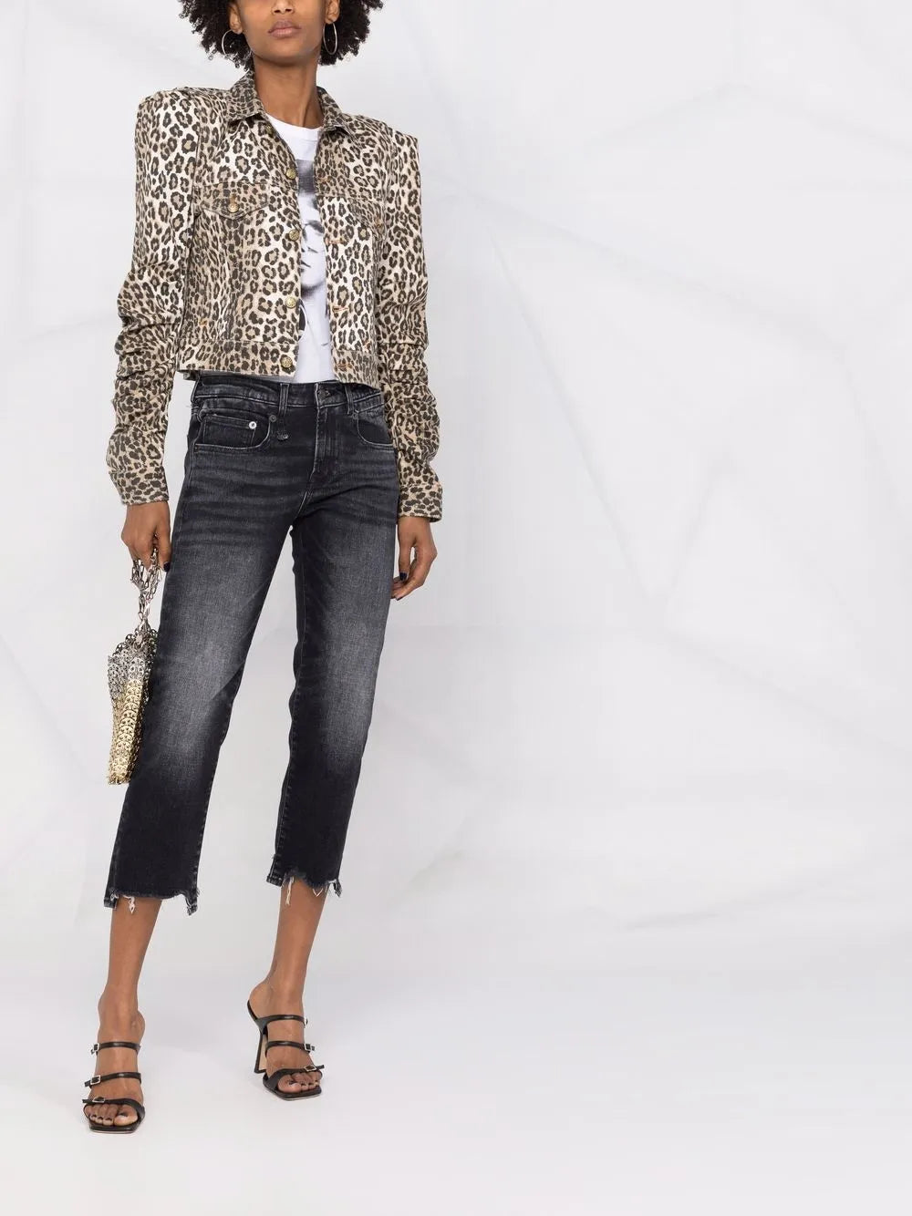 Raw-Cut Cropped Jeans