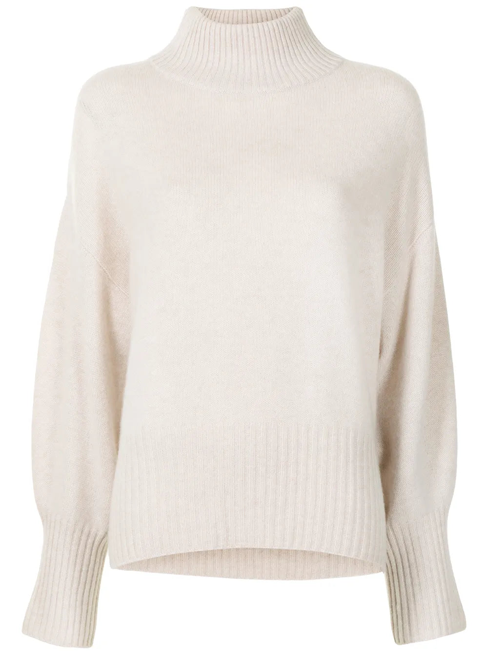 Mock-Neck Curved Hem Jumper