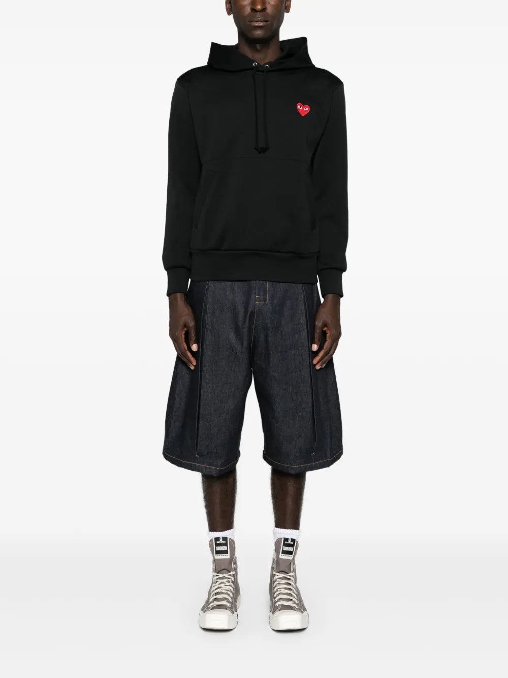 Heart-Print Pullover Hoodie