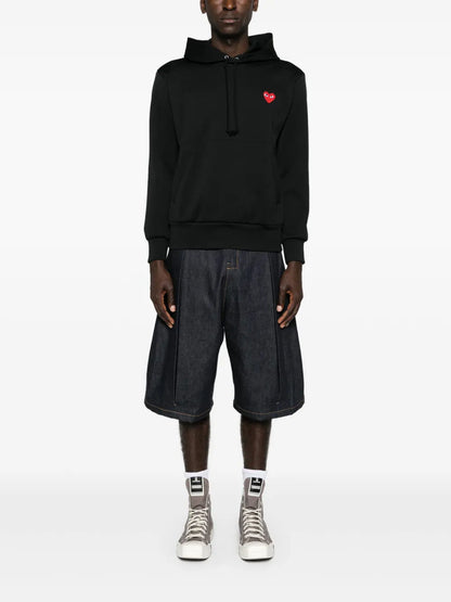 Heart-Print Pullover Hoodie