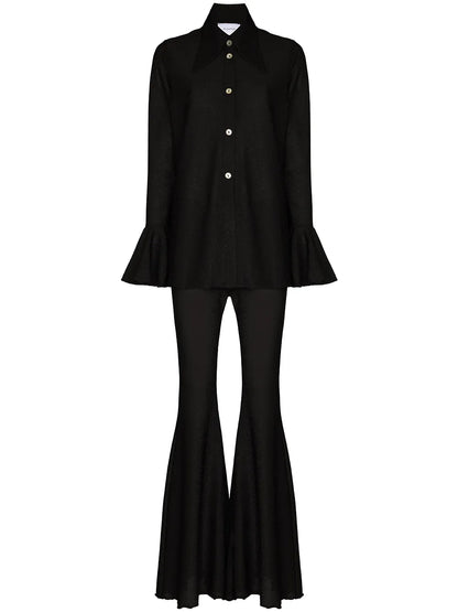 Cosmos Lurex-Detailing Pajama Set