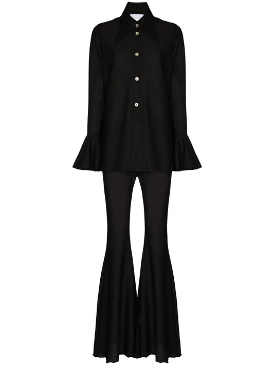 Cosmos Lurex-Detailing Pajama Set