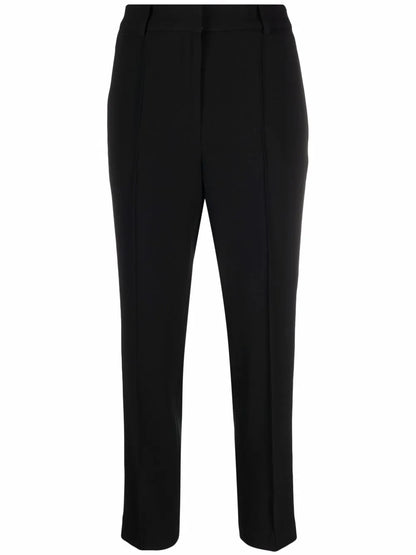Cropped Crepe Trousers
