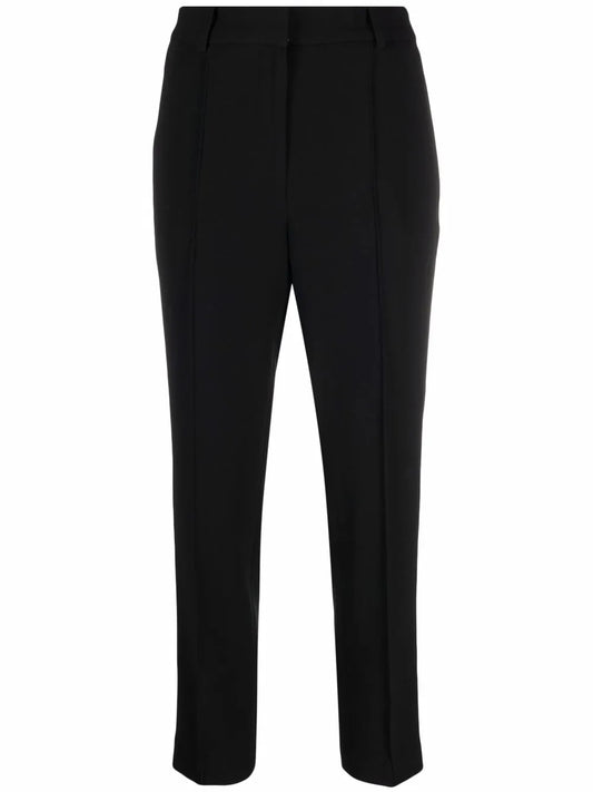 Cropped Crepe Trousers